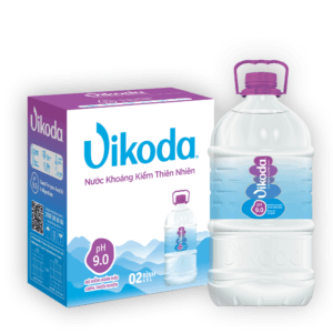 Thùng 2 chai Vikoda Nước Khoáng Kiềm Thiên Nhiên 5 lít